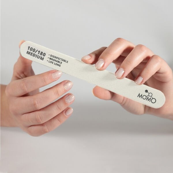 Momo Professional 100/180 Düz Oval Beyaz Kağıt Törpü