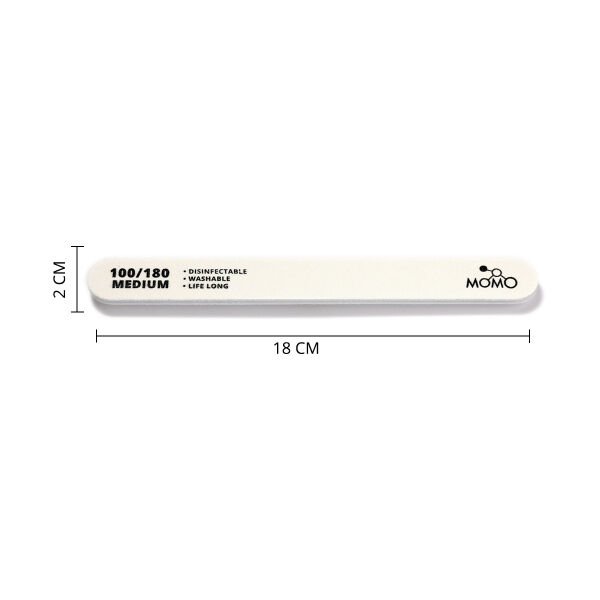 Momo Professional 100/180 Düz Oval Beyaz Kağıt Törpü
