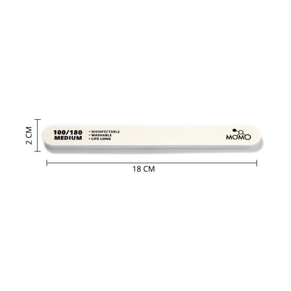 Momo Professional 100/180 Düz Oval Beyaz Kağıt Törpü