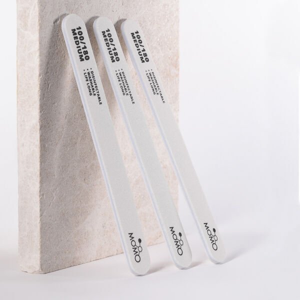 Momo Professional 100/180 Düz Oval Beyaz Kağıt Törpü