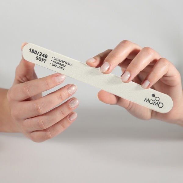 Momo Professional 180/240 Düz Oval Beyaz Kağıt Törpü
