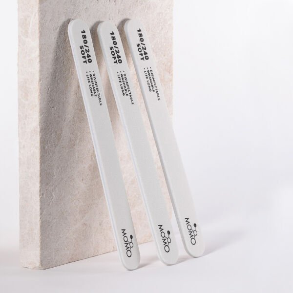 Momo Professional 180/240 Düz Oval Beyaz Kağıt Törpü