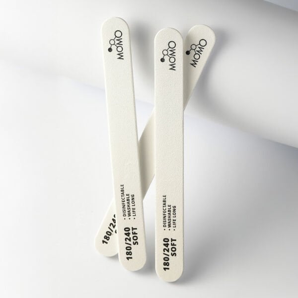 Momo Professional 180/240 Düz Oval Beyaz Kağıt Törpü