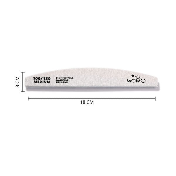 Momo Professional 100/180 Yarım Ay Gri Kağıt Törpü