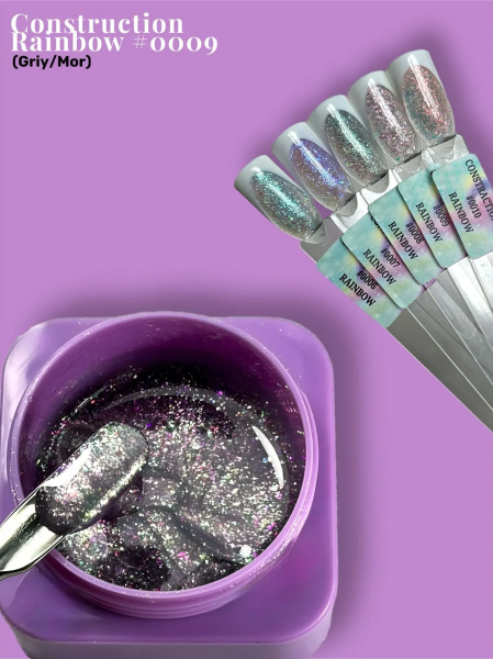 Viola Beauty Constraction Gel Rainbow #0009 - Orta Akışkan Builder Jel 30 ml