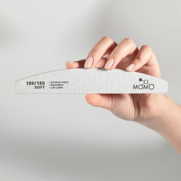 Momo Professional 180/180 Yarım Ay Gri Kağıt Törpü