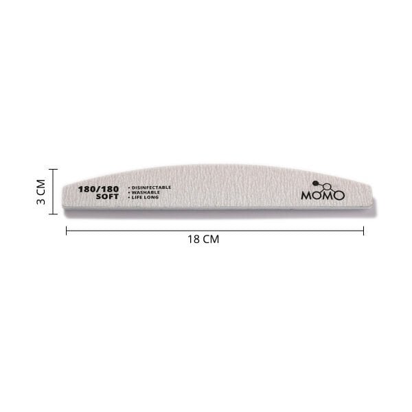 Momo Professional 180/180 Yarım Ay Gri Kağıt Törpü