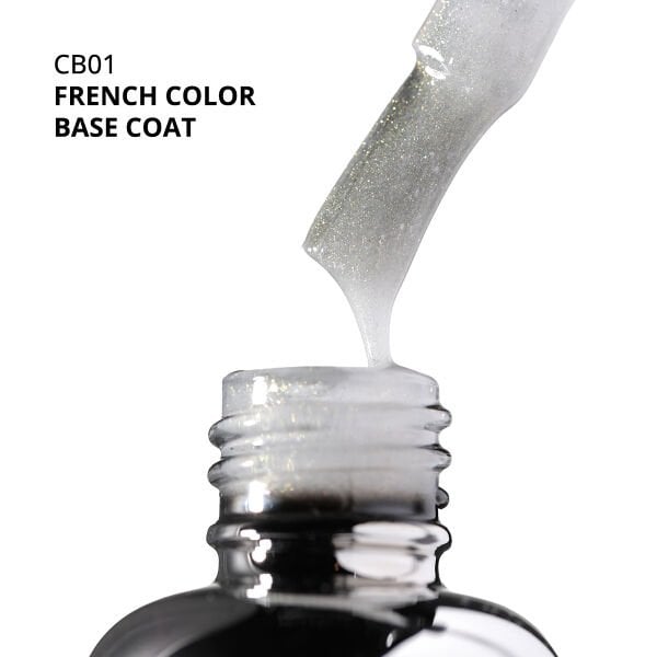Momo Professional Kalıcı Oje French Color Base Coat CB01, Işıltılı Rakı Beyazı, 10 ml