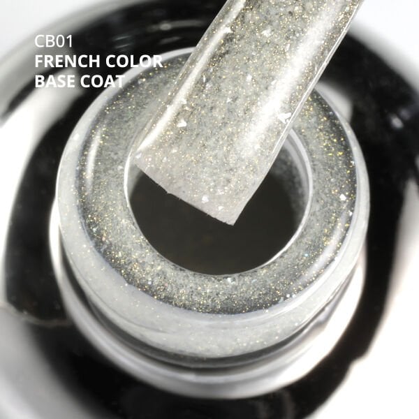 Momo Professional Kalıcı Oje French Color Base Coat CB01, Işıltılı Rakı Beyazı, 10 ml