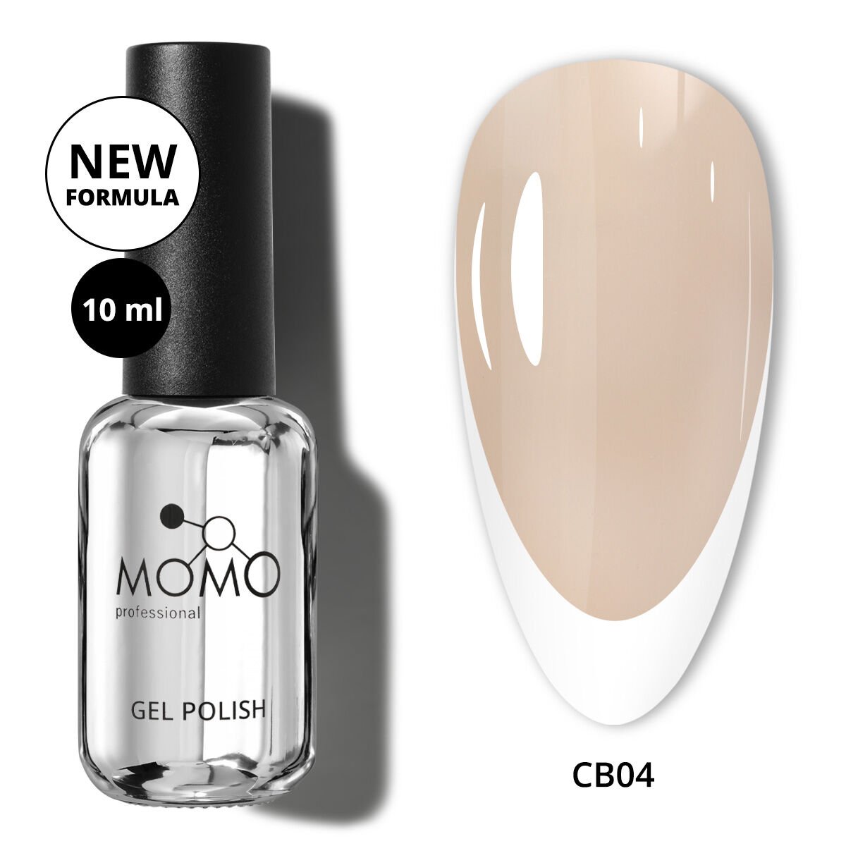 Momo Professional Kalıcı Oje French Color Base Coat CB04, Açık Bej, 10 ml