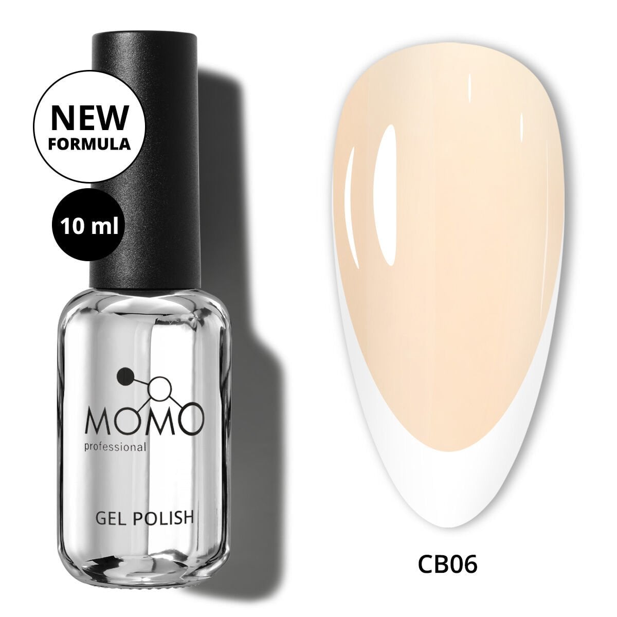 Momo Professional Kalıcı Oje French Color Base Coat CB06, Nude Sarı, 10 ml