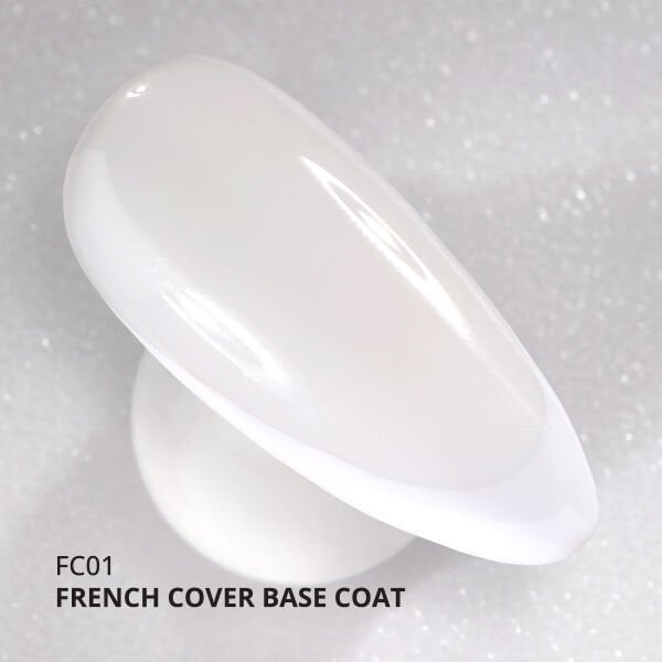 Momo Professional Kalıcı Oje French Cover Rubber Base Coat FC01, Rakı Beyazı, 10 ml