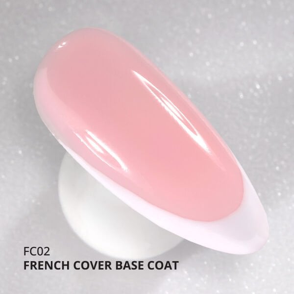 Momo Professional Kalıcı Oje French Cover Rubber Base Coat FC02, Pastel Pembe, 10 ml