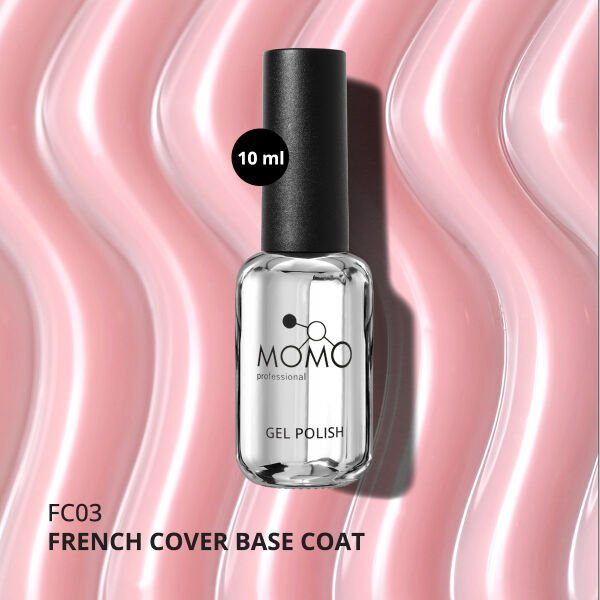 Momo Professional Kalıcı Oje French Cover Rubber Base Coat FC03, Ten Rengi, 10 ml
