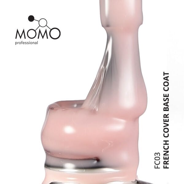 Momo Professional Kalıcı Oje French Cover Rubber Base Coat FC03, Ten Rengi, 10 ml