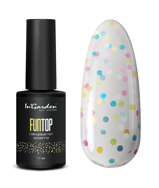In'Garden Fun Top Coat Konfeti/Yapışkansız (11ml)