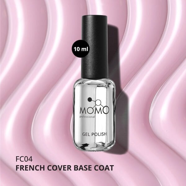 Momo Professional Kalıcı Oje French Cover Rubber Base Coat FC04, Açık Lila, 10 ml