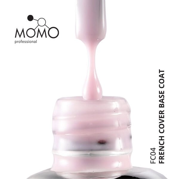 Momo Professional Kalıcı Oje French Cover Rubber Base Coat FC04, Açık Lila, 10 ml
