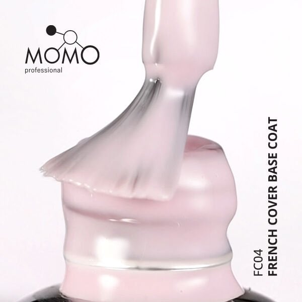 Momo Professional Kalıcı Oje French Cover Rubber Base Coat FC04, Açık Lila, 10 ml
