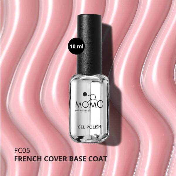 Momo Professional Kalıcı Oje French Cover Rubber Base Coat FC05, Nude Pembe, 10 ml