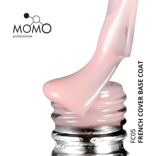 Momo Professional Kalıcı Oje French Cover Rubber Base Coat FC05, Nude Pembe, 10 ml