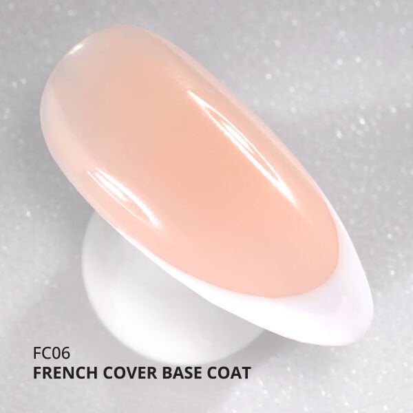 Momo Professional Kalıcı Oje French Cover Rubber Base Coat FC06, Açık Bej, 10 ml