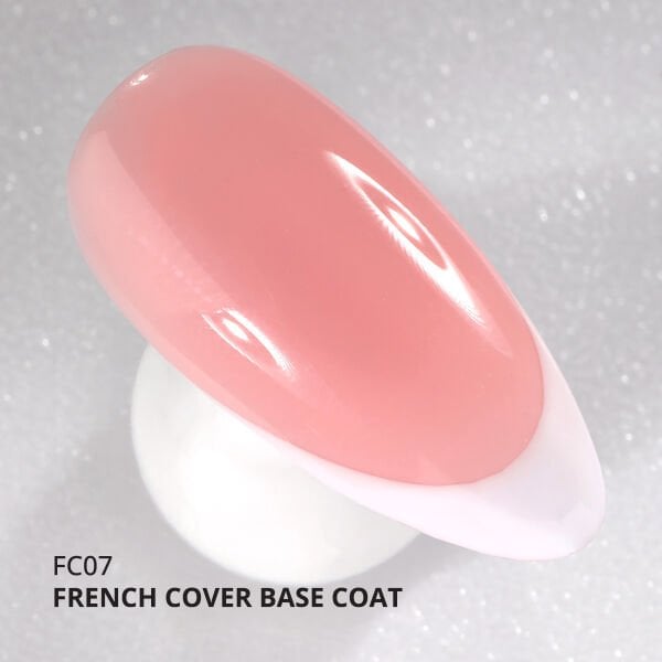 Momo Professional Kalıcı Oje French Cover Rubber Base Coat FC07, Soft Pembe, 10 ml