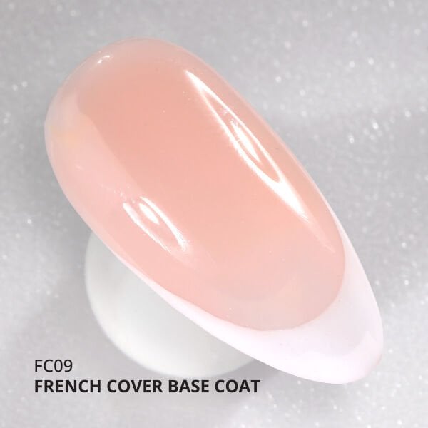 Momo Professional Kalıcı Oje French Cover Rubber Base Coat FC09, Pudra, 10 ml