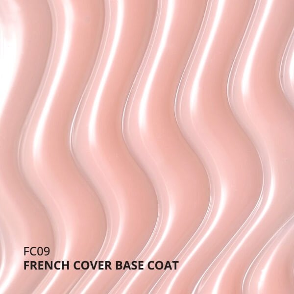 Momo Professional Kalıcı Oje French Cover Rubber Base Coat FC09, Pudra, 10 ml