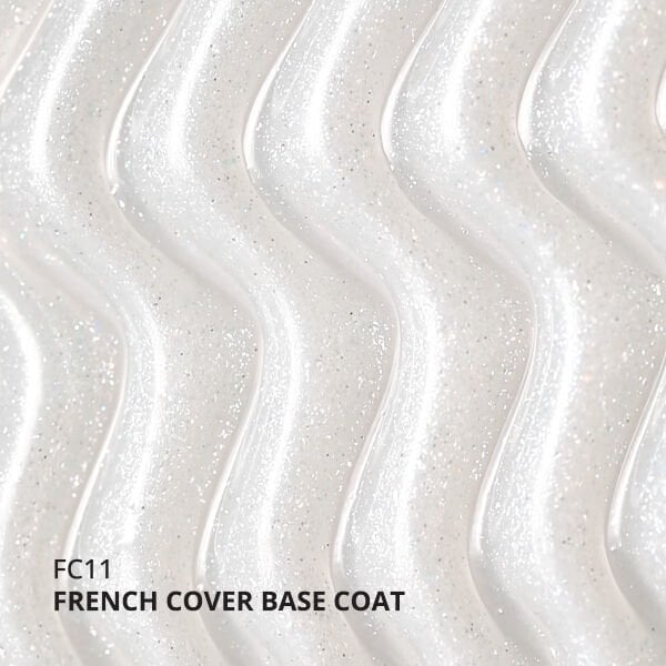Momo Professional Kalıcı Oje French Cover Rubber Base Coat FC11, Işıltılı Rakı Beyazı, 10 ml