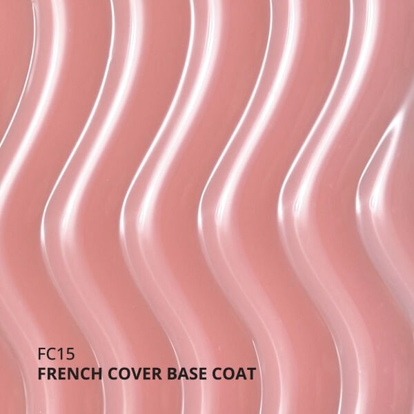 Momo Professional Kalıcı Oje French Cover Rubber Base Coat FC15, Şeftali, 10 ml