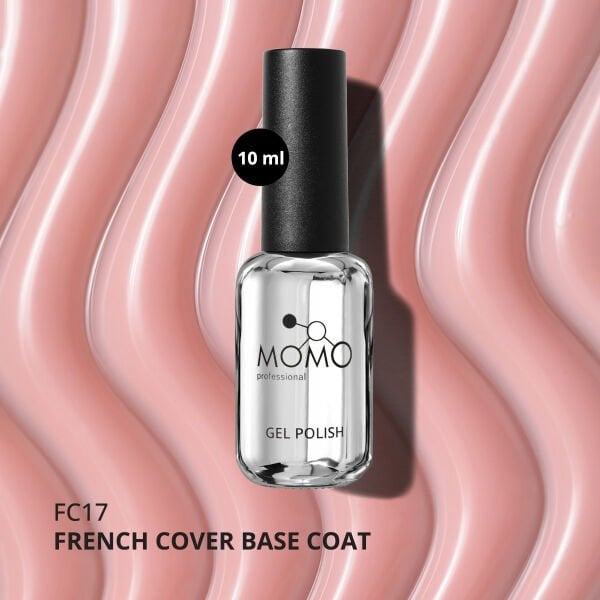 Momo Professional Kalıcı Oje French Cover Rubber Base Coat FC17, Sütlü Natural, 10 ml
