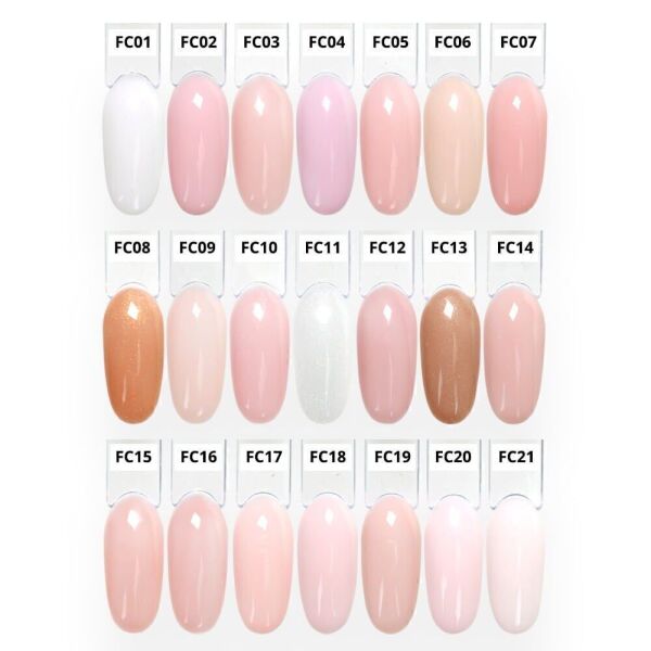 Momo Professional Kalıcı Oje French Cover Rubber Base Coat FC18, Açık Pudra Pembe, 10 ml