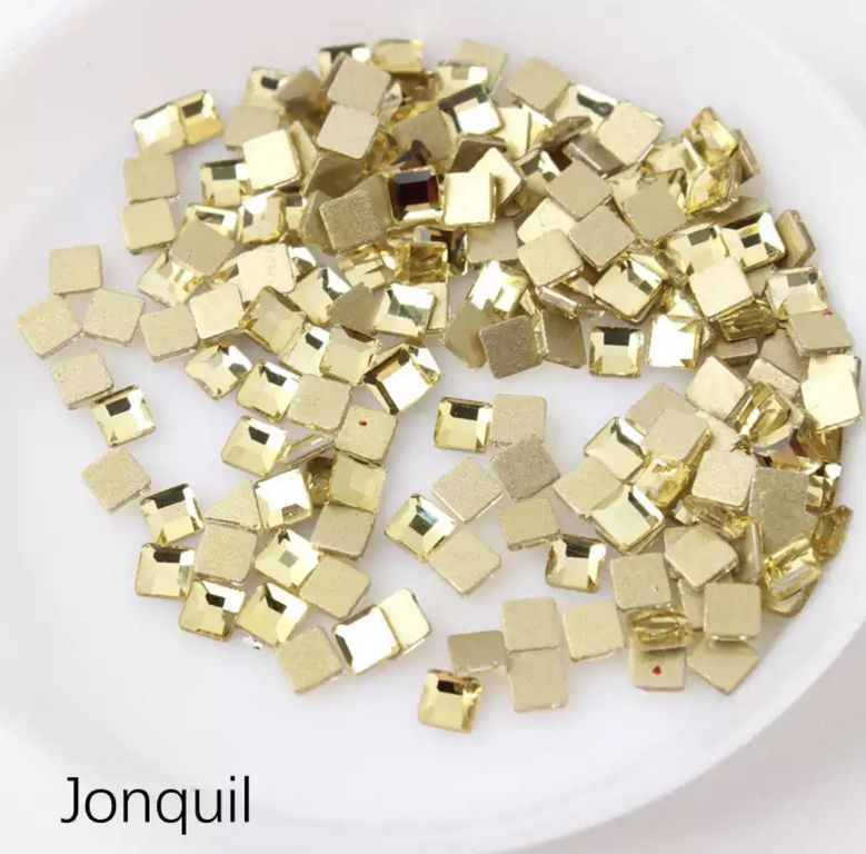 Taş Kare Jonquil 3mm 4 Adet