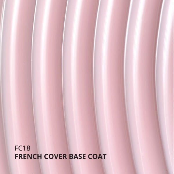 Momo Professional Kalıcı Oje French Cover Rubber Base Coat FC18, Açık Pudra Pembe, 10 ml