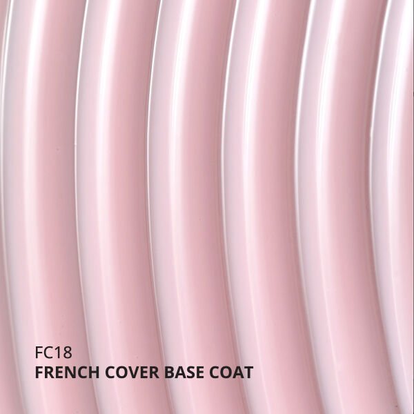 Momo Professional Kalıcı Oje French Cover Rubber Base Coat FC18, Açık Pudra Pembe, 10 ml