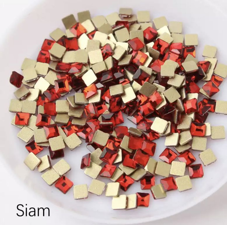 Taş Kare Siam 3mm 4 Adet