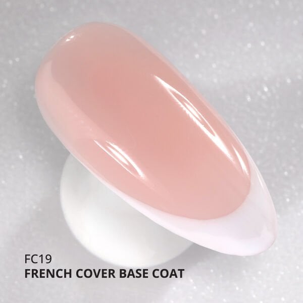 Momo Professional Kalıcı Oje French Cover Rubber Base Coat FC19, Pudra Pembe, 10 ml