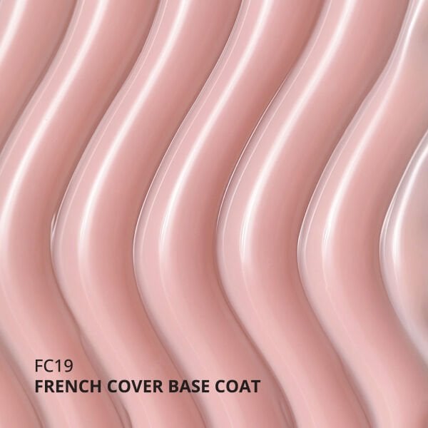 Momo Professional Kalıcı Oje French Cover Rubber Base Coat FC19, Pudra Pembe, 10 ml
