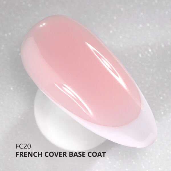 Momo Professional Kalıcı Oje French Cover Rubber Base Coat FC20, Sütlü Pembe, 10 ml