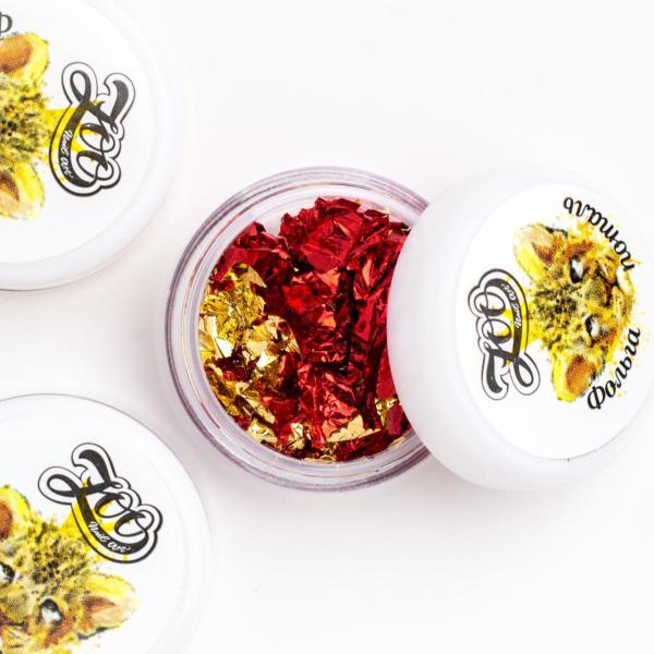 Zoo Folyo 1548 Çift Taraflı Sıkıştırılmış Kırmızı/Altın (14*14gm)