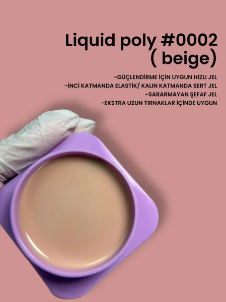 Viola Beauty Liquid Poly Gel Nude #0002 - (yeni kıvam, yeni renk) 30 ml